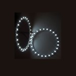 Inele led, angel eyes, 24 smd, culoare alb, diametru inel 80 mm, set 2 bucati